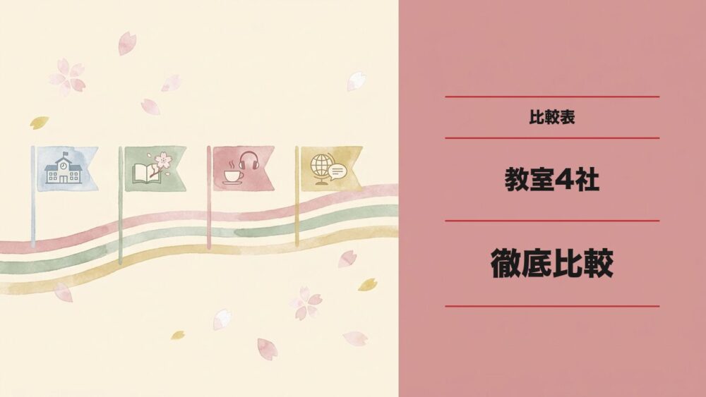 教室4社の日本語サポート徹底比較表
