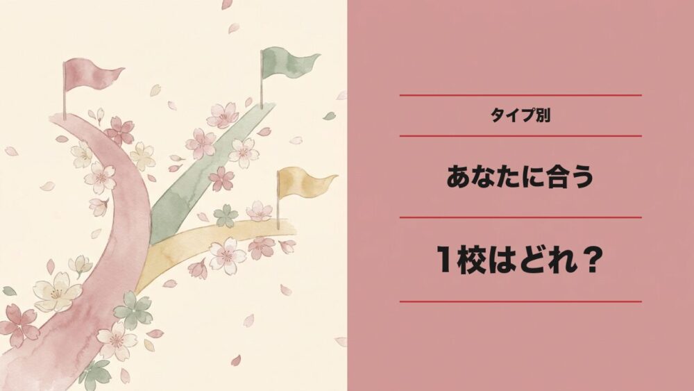 あなたに合う1校はどれ?タイプ別おすすめ