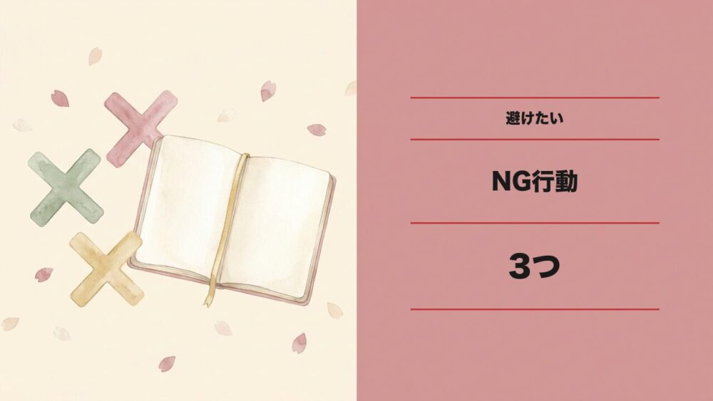 避けたい無料体験のNG行動3つ