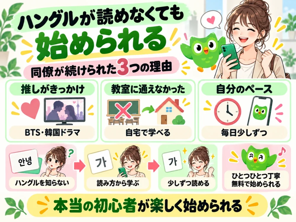 ハングルが読めなくても始められる。同僚が続けられた3つの理由は推しがきっかけ、自宅で学べる、自分のペース